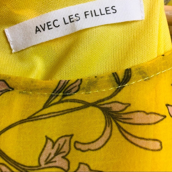Avec Le Filles Yellow Floral Dress - Picture 9 of 11